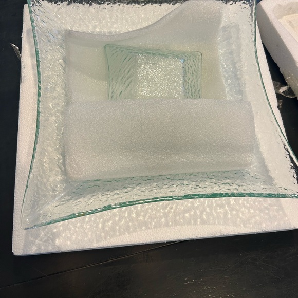 Thirstystone 2-Piece Square Chip N Dip Glass Set, Fleur De Lis - Picture 5 of 6